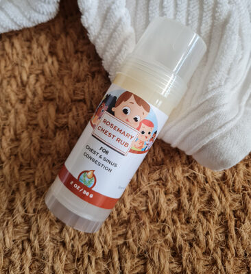 Punkin Butt - natuurlijke verkoudheidsbalsem rosemary chest rub stick Sus n Eco