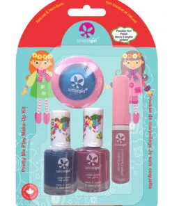 Suncoat girl - natuurlijk kindermake-up set met lipgloss, nagellak en blauwe oogschaduw