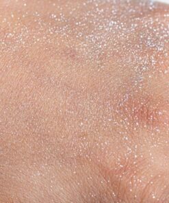 Namaki-magische borstel met eco glitterpoeder zilver hand