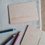 treasure-box - houten ansichtkaart rechthoekig