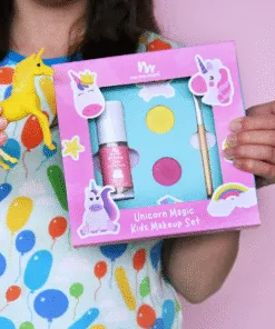 No Nasties - natuurlijke kindermake-up set eenhoorn roze en gele oogschaduw