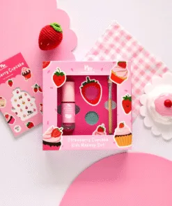 No Nasties natuurlijke kindermake-up set aardbei