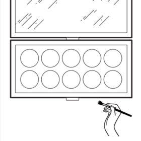 Ontwerp je eigen make-up palette kleurplaat