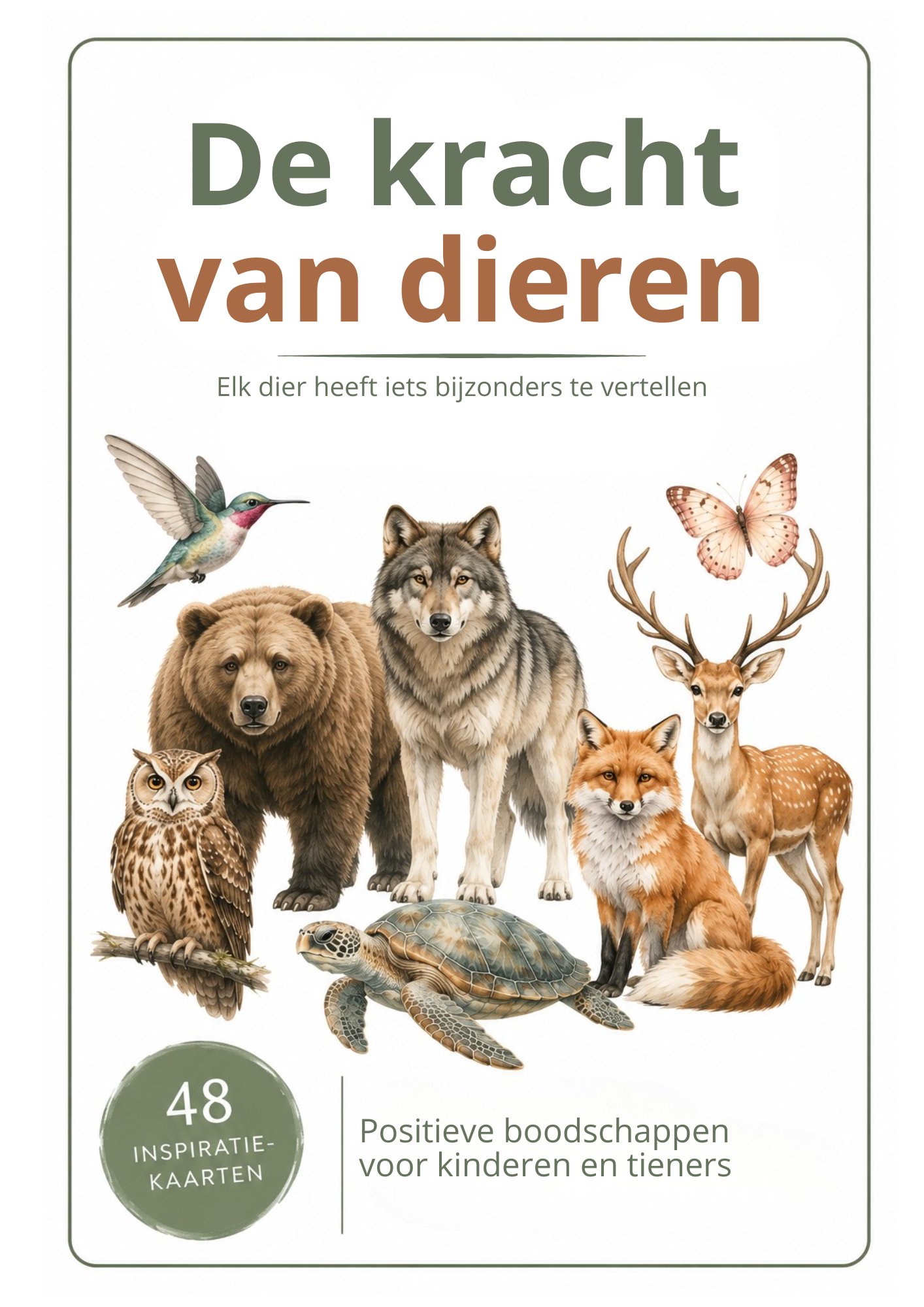 De kracht van dieren inspiratie kaarten - printables