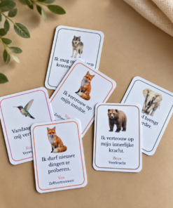 De kracht van dieren lossen kaarten