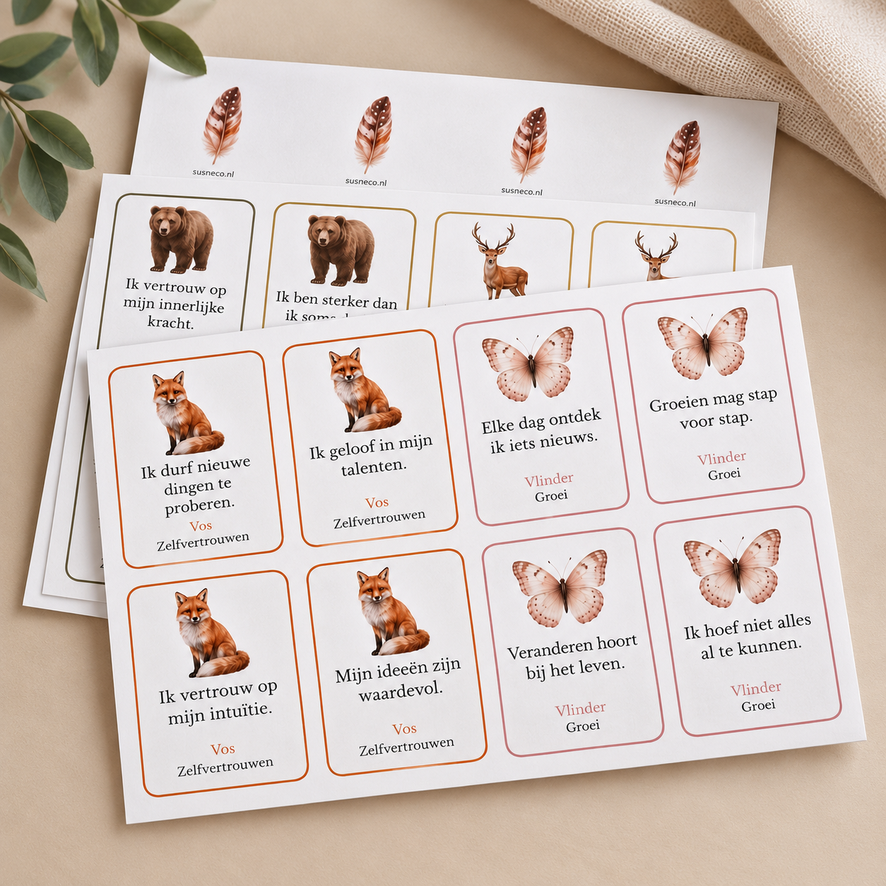 De kracht van dieren - geprinte kaartjes